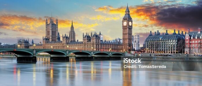 London at sunset